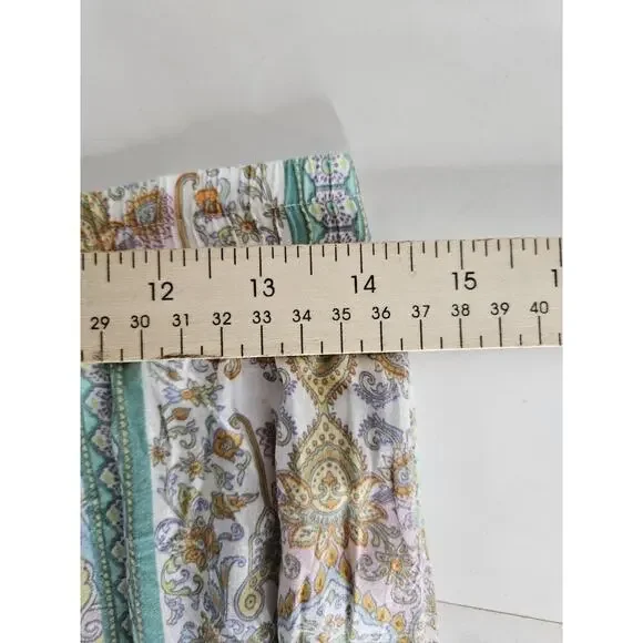 Victoria Secret Lounge Pants Womens Size XS Paisley Print Elastic Waist Wide - Picture 3 of 6